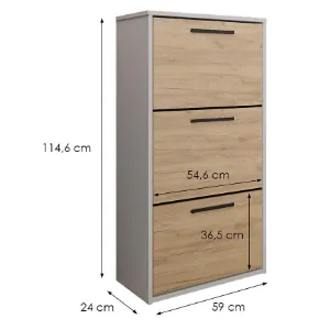 Obrazek Szafka na buty Asper Wisząca Fr. Craft/Biały