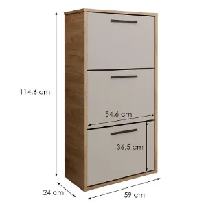 Obrazek Szafka na buty Asper Wisząca Fr. Kaszmir/Craft