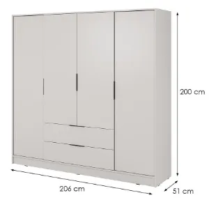 Obrazek Szafa Kelly 4D bez lustra cashmere