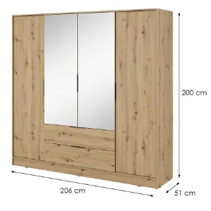 Obrazek Szafa Kelly 4D z lustrem artisan