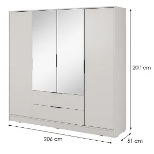 Obrazek Szafa Kelly 4D z lustrem cashmere