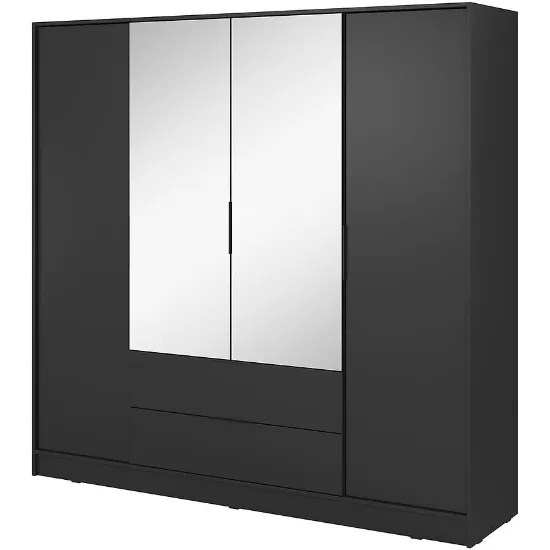 Obrazek Szafa Kelly 4D z lustrem czarny
