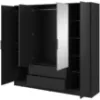 Obrazek Szafa Kelly 4D z lustrem czarny