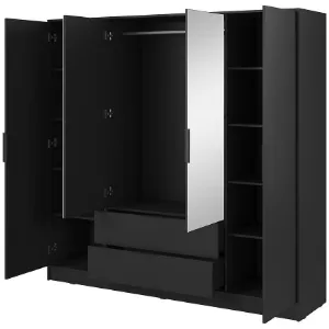 Obrazek Szafa Kelly 4D z lustrem czarny