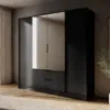 Obrazek Szafa Kelly 4D z lustrem czarny
