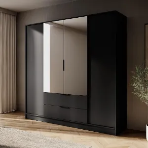 Obrazek Szafa Kelly 4D z lustrem czarny