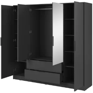 Obrazek Szafa Kelly 4D z lustrem grafit