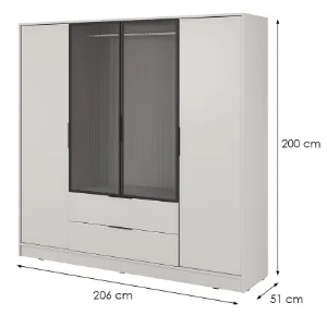 Obrazek Szafa Kelly 4D RM cashmere z led