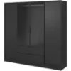 Obrazek Szafa Kelly 4D RM czarny z led