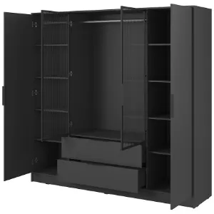 Obrazek Szafa Kelly 4D RM grafit z led