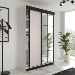 Obrazek Szafa Lamaro 167 Kaszmir + Czarne Wstawki