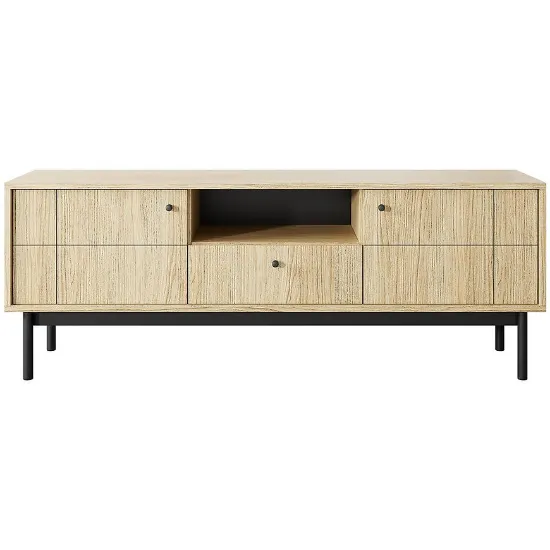 Obrazek Szafka RTV Japandi RTV154 dąb linea