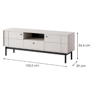 Obrazek Szafka RTV Japandi RTV154 kaszmir