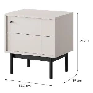 Obrazek Szafka nocna Japandi S54 kaszmir