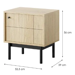 Obrazek Szafka nocna Japandi S54 dąb linea