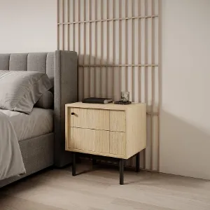 Obrazek Szafka nocna Japandi S54 dąb linea