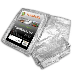 Obrazek Plandeka wzmacniana silver 3 x 4m, 120g