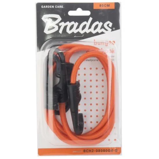 Obrazek Guma elastyczna z hakiem metalowym pokrytym PVC BUNGEE CORD HOOK 2szt. x 80cm