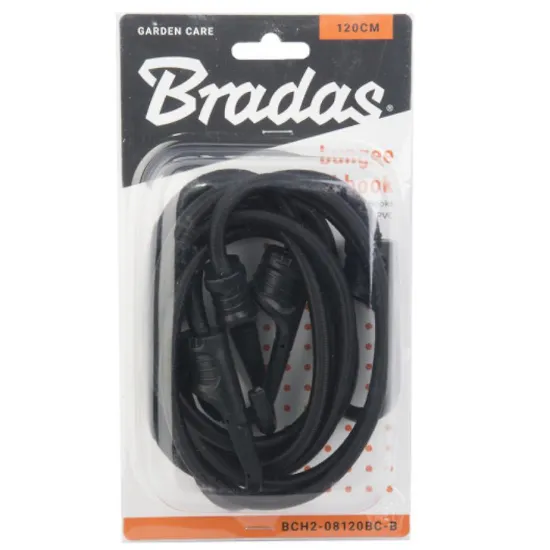 Obrazek Guma elastyczna z hakiem metalowym pokrytym PVC BUNGEE CORD HOOK 2szt. x 120cm