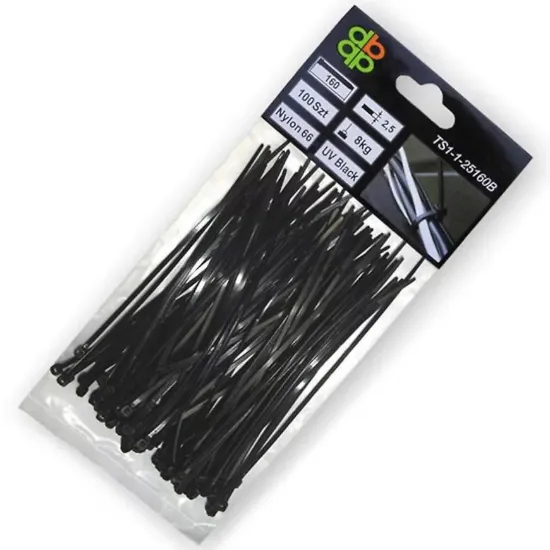 Obrazek Taśma kablowa 3,6X200mm black 100szt TS1136200B