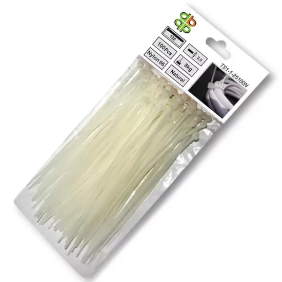 Obrazek Taśma kablowa 4,8x300mm neutral 100szt TS1148300N