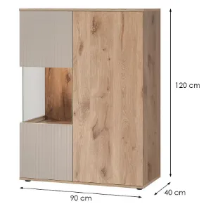 Obrazek Witryna Catalina DVC CT WSN dąb viking/kaszmir