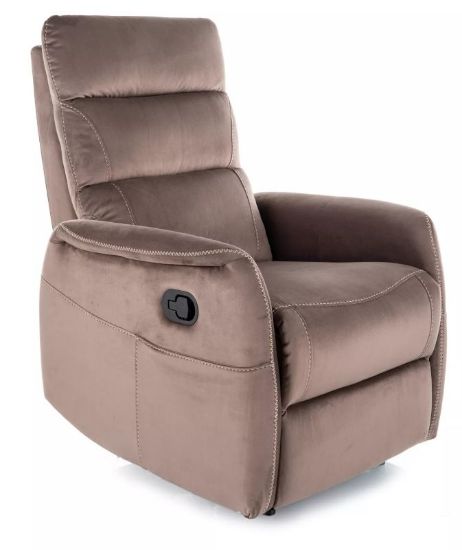 Obrazek Fotel wypoczynkowy rozkładany Solet M Velvet cappuccino