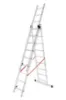 Obrazek Drabina aluminiowa 3-częściowa 3x9