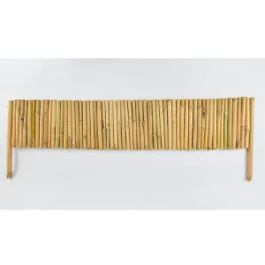 Obrazek Bambusowe ogrodzenie kwietnika 30 cm x 1 m 2x noga 15 cm 16/20 mm