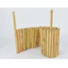 Obrazek Bambusowe ogrodzenie kwietnika 30 cm x 1 m 2x noga 15 cm 16/20 mm