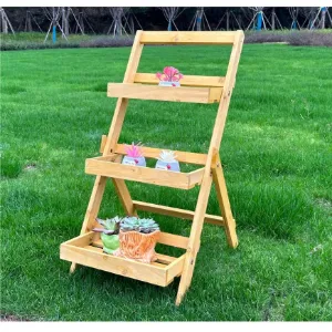 Obrazek Drewniany kwietnik DS3973 żółty