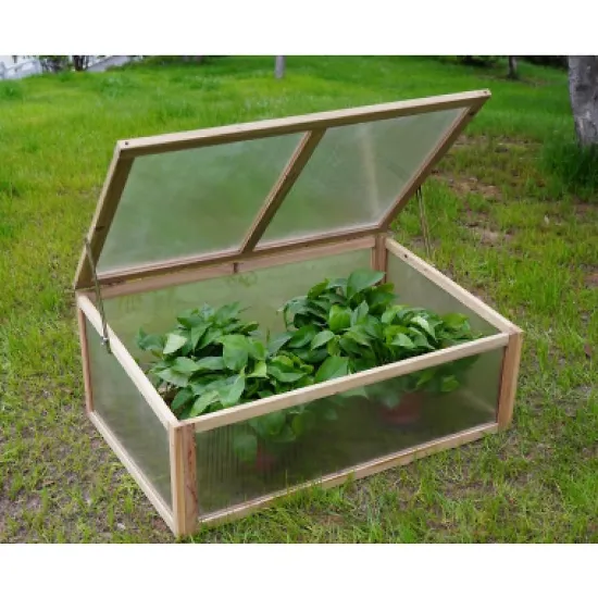 Obrazek Szklarnia drewniana 08895-QS19 akacja 64.2X100X40 cm