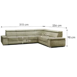 Obrazek Narożnik z funkcją spania Ester B+2F+R+3+B uniwersalny Majestic 607