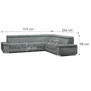 Obrazek Narożnik z funkcją spania Ester B+2F+R+3+B uniwersalny Majestic 617
