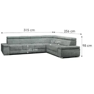 Obrazek Narożnik z funkcją spania Ester B+2F+R+3+B uniwersalny Majestic 613