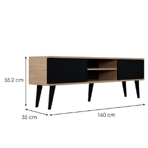 Obrazek Szafka RTV 160 Toronto Artisan/Czarny