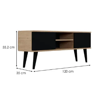 Obrazek Szafka RTV 120 Toronto Artisan/Czarny
