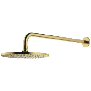 Obrazek Deszczownica z ramieniem Slimline Ø25 cm mosiądz szczotkowany