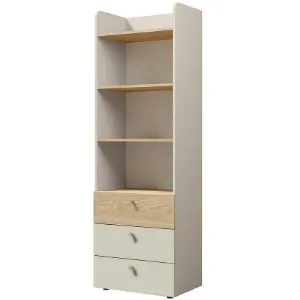 Obrazek Regał Yuki 5 Szary Beż/Dąb Olejowany