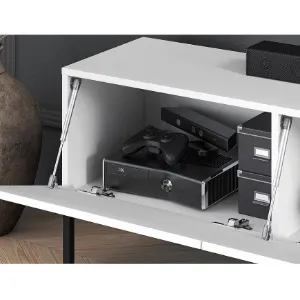 Obrazek Szafka RTV Clearing 04 biały/czarna