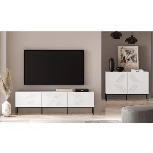 Obrazek Szafka RTV Clearing 04 biały/czarna