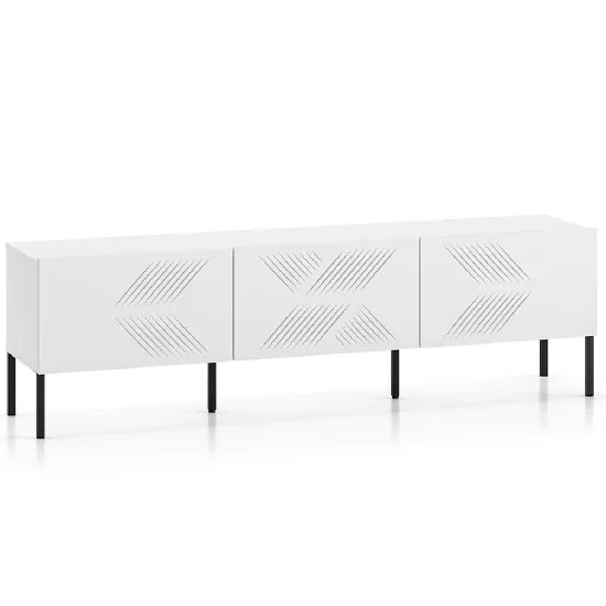 Obrazek Szafka RTV Clearing 04 biały/czarne