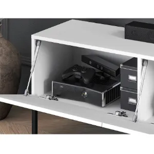 Obrazek Szafka RTV Clearing 04 biały/czarne