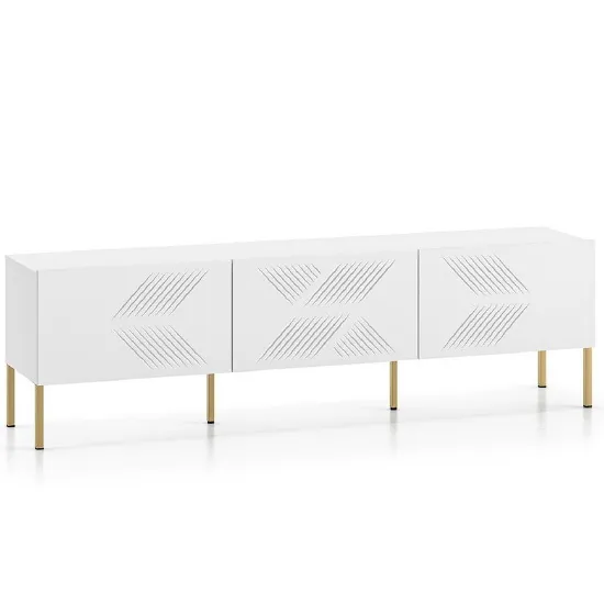 Obrazek Szafka RTV Clearing 04 biały/złote