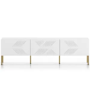 Obrazek Szafka RTV Clearing 04 biały/złote