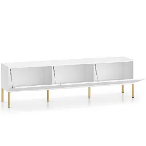 Obrazek Szafka RTV Clearing 04 biały/złote