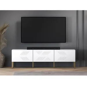 Obrazek Szafka RTV Clearing 04 biały/złote