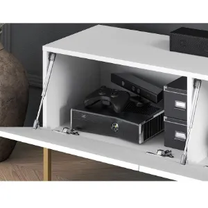 Obrazek Szafka RTV Clearing 04 biały/złote