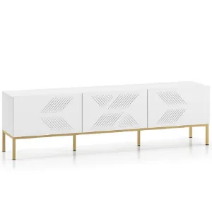 Obrazek Szafka RTV Clearing 04 biały/złota