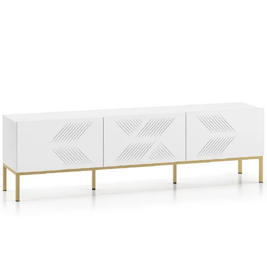 Obrazek Szafka RTV Clearing 04 biały/złota